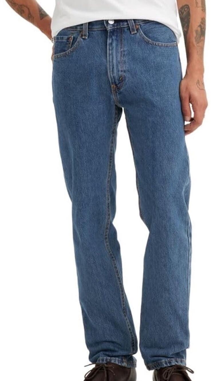 Levis 505 Jeans Mens 34x30 Medium Wash Regular Fit Straight Leg 100% Cotton